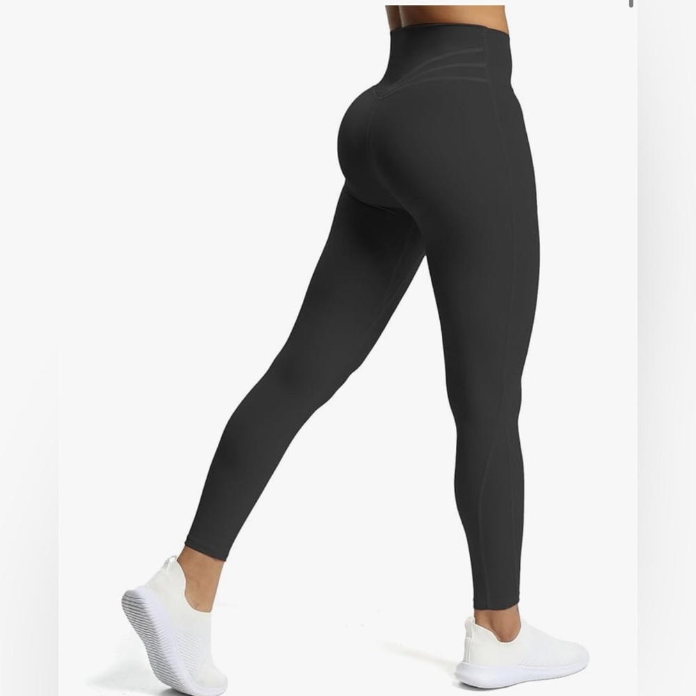 Black  Full-Length Stretch Leggings for Versatile Wear